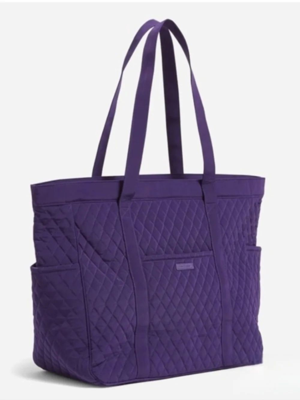 ☔️🩵Vera Bradley Elderberry Purple Quilted Get Going Tote Bag